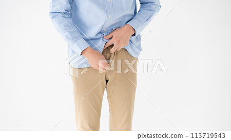 Middle-aged men's trousers with zipper Middle-aged men's trousers with zipper 113719543