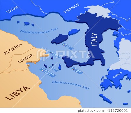 Isometric mediterrean area illustration 113720091
