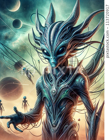 Creepy alien appearance 113720917