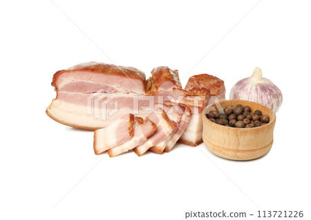PNG, Bacon, concept of tasty meat food, isolated on white background PNG, Bacon, concept of tasty meat food, isolated on white background 113721226