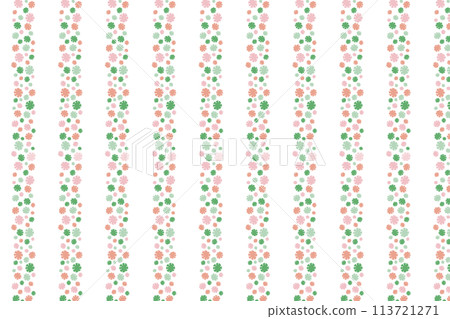 Floral stripe pattern illustration 113721271