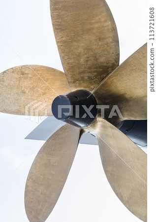 Large ship propeller Large ship propeller 113721608