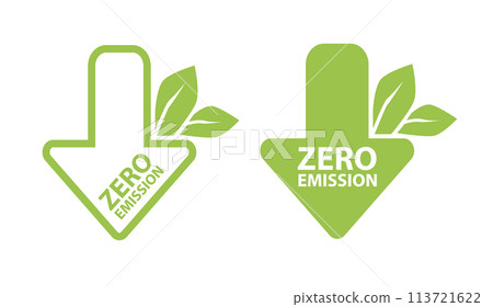 Zero Emission. Net zero label stamp design leaves Zero Emission carbon eco stamp symbol Vector Zero Emission. Net zero label stamp design leaves Zero Emission carbon eco stamp symbol Vector 113721622