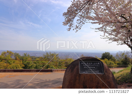 春天的新田金山城俯瞰關東平原 關東富士百景 113721827