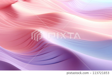 Abstract fluid pastel color waves background with colorful gradients and smooth texture. Wavy lines wallpaper. Generative AI 113721853