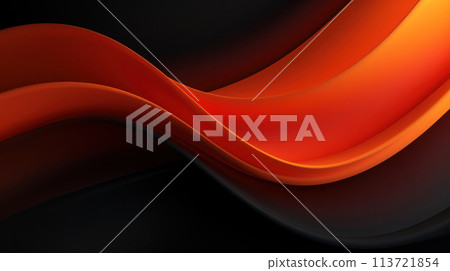 Abstract black and orange neon background. Shiny moving lines and waves. Glowing neon pattern for backgrounds, banners, wallpapers, posters and covers. Generative AI Abstract black and orange neon background. Shiny moving lines and waves. Glowing neon pattern for backgrounds, banners, wallpapers, posters and covers. Generative AI 113721854