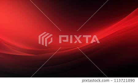Abstract black and red neon background. Shiny moving lines and waves. Glowing neon pattern for backgrounds, banners, wallpapers, posters and covers. Generative AI 113721890