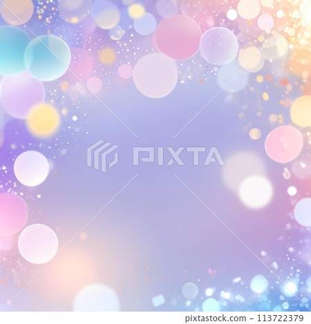 閃光粉彩插圖散景素材[AI生成/專業完成] 113722379