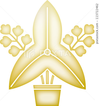 Family crest: Potted iris (gold) Family crest: Potted iris (gold) 113722462