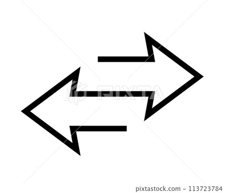 Two opposite arrows icon Two opposite arrows icon 113723784