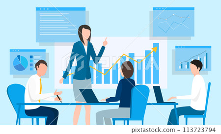 Woman giving a presentation Business image Woman giving a presentation Business image 113723794