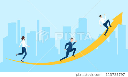 奔向目標的商務人士 113723797