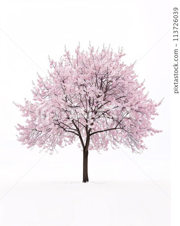 different types of  tree isolated on a solid white background 113726039
