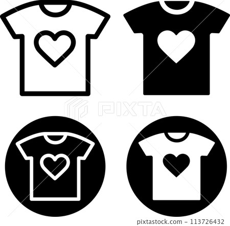 Charity T-shirt icon set Charity T-shirt icon set 113726432