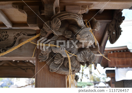 松戶神社長總社柱子上的“朱雀” 113726457