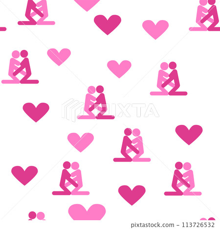 Kama Sutra, seamless pattern, design, poster, fabric. Kamasutra, sketchy poses for making love. Set. Kama Sutra, seamless pattern, design, poster, fabric. Kamasutra, sketchy poses for making love. Set. 113726532