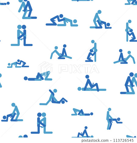 Kama Sutra, seamless pattern, design, poster, fabric. Kamasutra, sketchy poses for making love. Set. 113726545