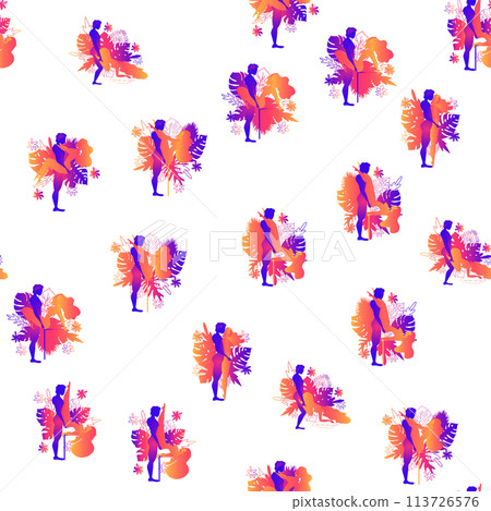 Kama Sutra, seamless pattern, design, poster, fabric. Kamasutra, sketchy poses for making love. Set. Kama Sutra, seamless pattern, design, poster, fabric. Kamasutra, sketchy poses for making love. Set. 113726576