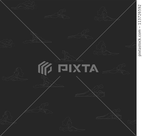 Kama Sutra, seamless pattern, design, poster, fabric. Kamasutra, sketchy poses for making love. Set. Kama Sutra, seamless pattern, design, poster, fabric. Kamasutra, sketchy poses for making love. Set. 113726592