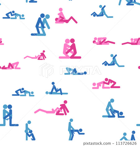 Kama Sutra, seamless pattern, design, poster, fabric. Kamasutra, sketchy poses for making love. Set. Kama Sutra, seamless pattern, design, poster, fabric. Kamasutra, sketchy poses for making love. Set. 113726626