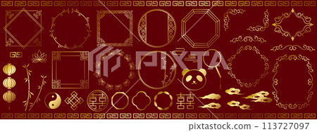 中式裝飾套裝金色 113727097