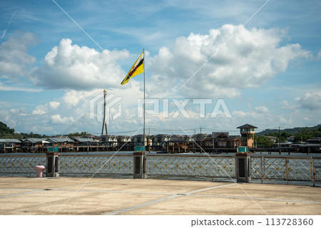 A view of Kampong Ayer, a floating village in Brunei Darussalam A view of Kampong Ayer, a floating village in Brunei Darussalam 113728360