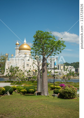 Very beautiful scenery of the Old Mosque in Brunei Darussalam 113728926