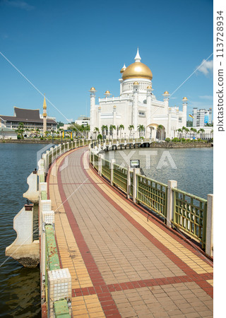 Very beautiful scenery of the Old Mosque in Brunei Darussalam Very beautiful scenery of the Old Mosque in Brunei Darussalam 113728934