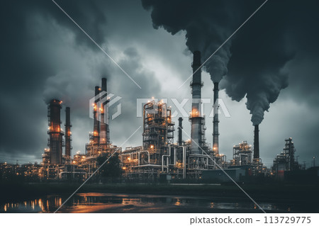 Oil and gas refinery plant Oil and gas refinery plant 113729775