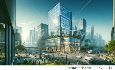 辦公大樓風景 113729915