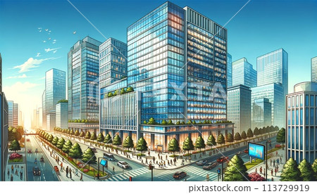 辦公大樓一景 113729919