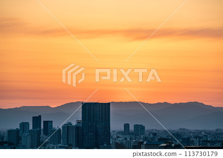 [Tokyo] Cityscape dyed in the sunset 113730179