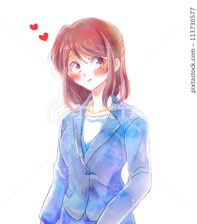 Smiling business person, woman, love Smiling business person, woman, love 113730577