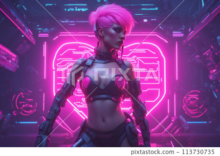 Conceptual Illustration Female Bionic Robot Horror Sci-Fi Conceptual Illustration Female Bionic Robot Horror Sci-Fi 113730735