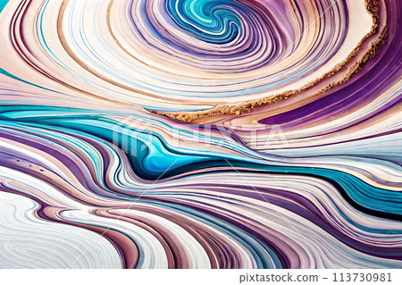 Marble abstract acrylic background. Marbling artwork texture. 113730981
