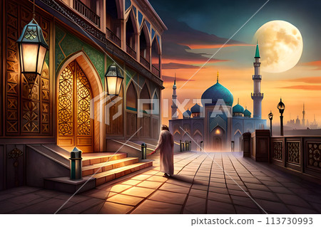 Muslim Holidays. Eid-Ul-Adha festival celebration 113730993