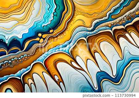 Marble abstract acrylic background. Marbling artwork texture. 113730994