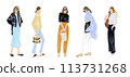 Fashion style hand-drawn illustration 113731268