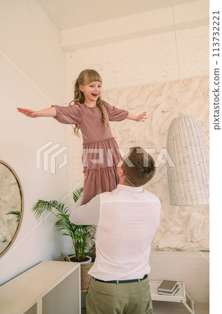 father with daughter having fun father with daughter having fun 113732221