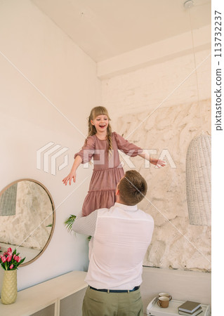 father with daughter having fun father with daughter having fun 113732237