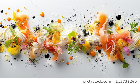 gourmet dishes from Michelin restaurants 113732269