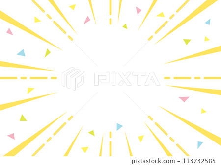 集中線背景與飛行五彩紙屑 113732585