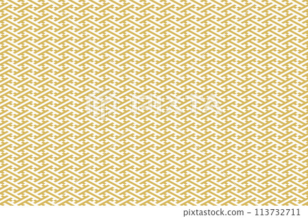 Japanese pattern, Saaya style, Mustard 113732711