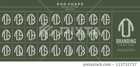 Collection of food egg shape initial letter T TT logo design Collection of food egg shape initial letter T TT logo design 113732737