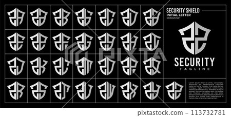 Set of technology shield letter Z ZZ logo design Set of technology shield letter Z ZZ logo design 113732781