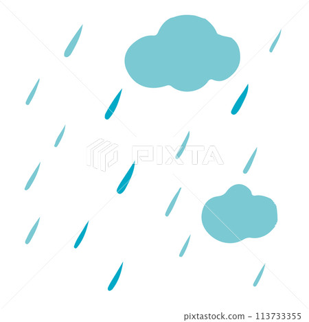 雨天風景雨季插畫向量素材 113733355