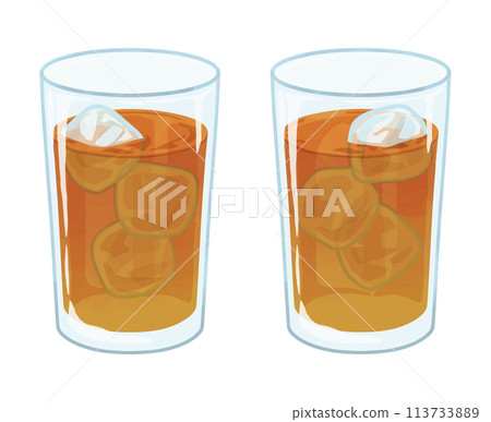 2 cups of cold barley tea 2 cups of cold barley tea 113733889