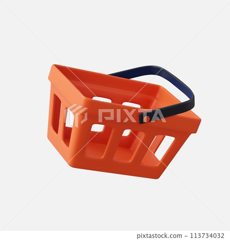 3d realistic shopping cart 113734032
