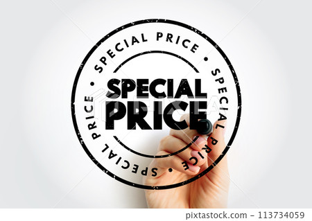 Special Price text stamp, business concept background 113734059