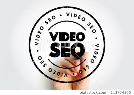 Video Seo text stamp, concept background 113734100